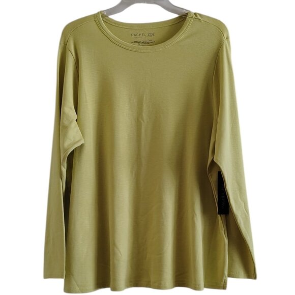 Rachel Zoe Women's Long-Sleeve T-Shirt in Yellow, Size 2X - Picture 1 of 12